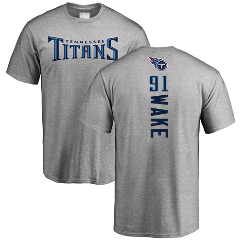 Tennessee Titans Men Ash Cameron Wake Backer NFL Football #91 T Shirt->tennessee titans->NFL Jersey
